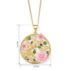 JARDIN KOLLEKTION D'Joy Rosa Perlmutt (10x10 mm) Schmuckset ca. 45 cm 925 Silber Vergoldet