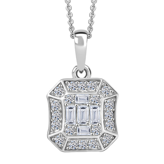 LUXURIANT DIAMOND - Lab Grown Diamant SI-GH Schmuckset ca. 50 cm 925 Silber 750 Gelbgold vermeil ca. 0,52 ct.