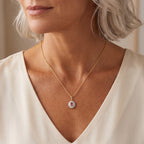 D'Joy AA Blush Turmalin, Weißer Diamant Schmuckset ca. 50 cm 925 Silber 750 Gelbgold vermeil ca. 0,65 ct.