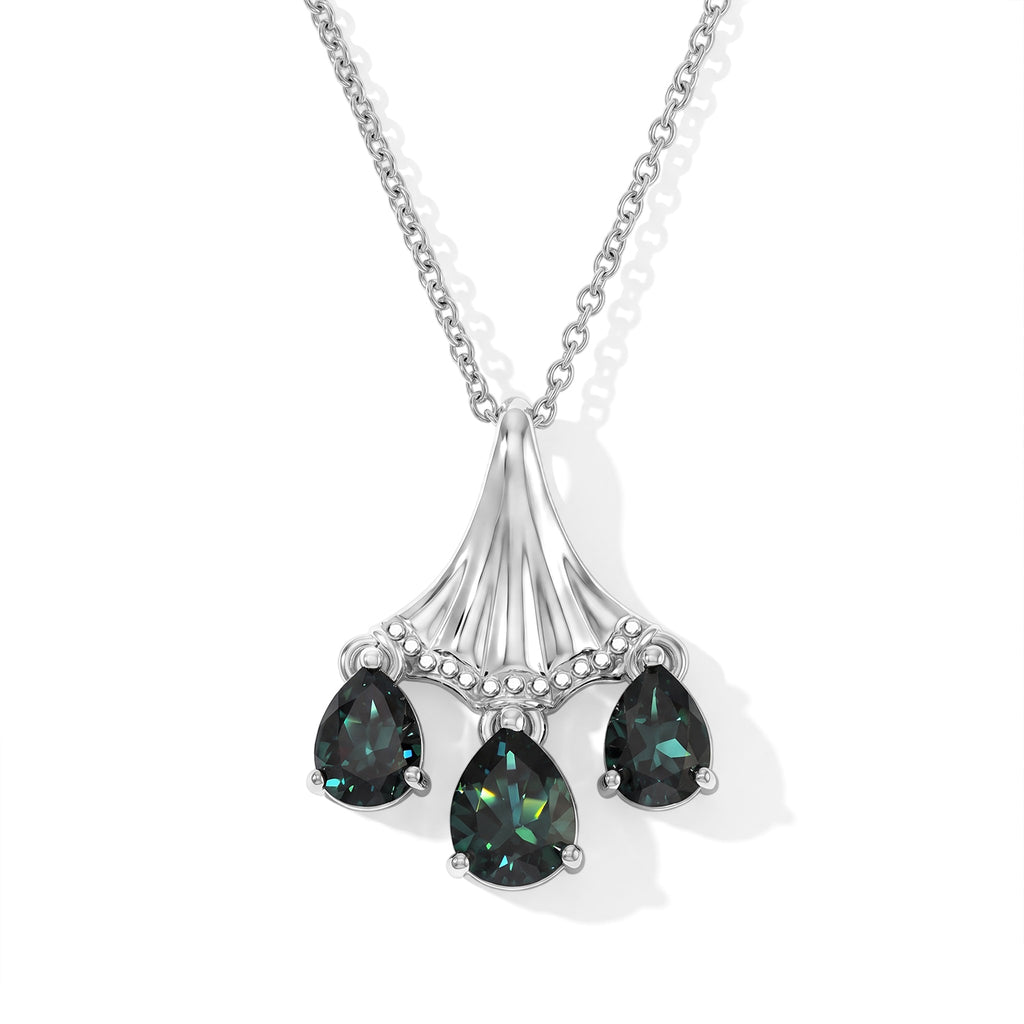 EVER TRUE Alexandrit Quarz Triplette Schmuckset ca. 50 cm ca. 4,78 ct.