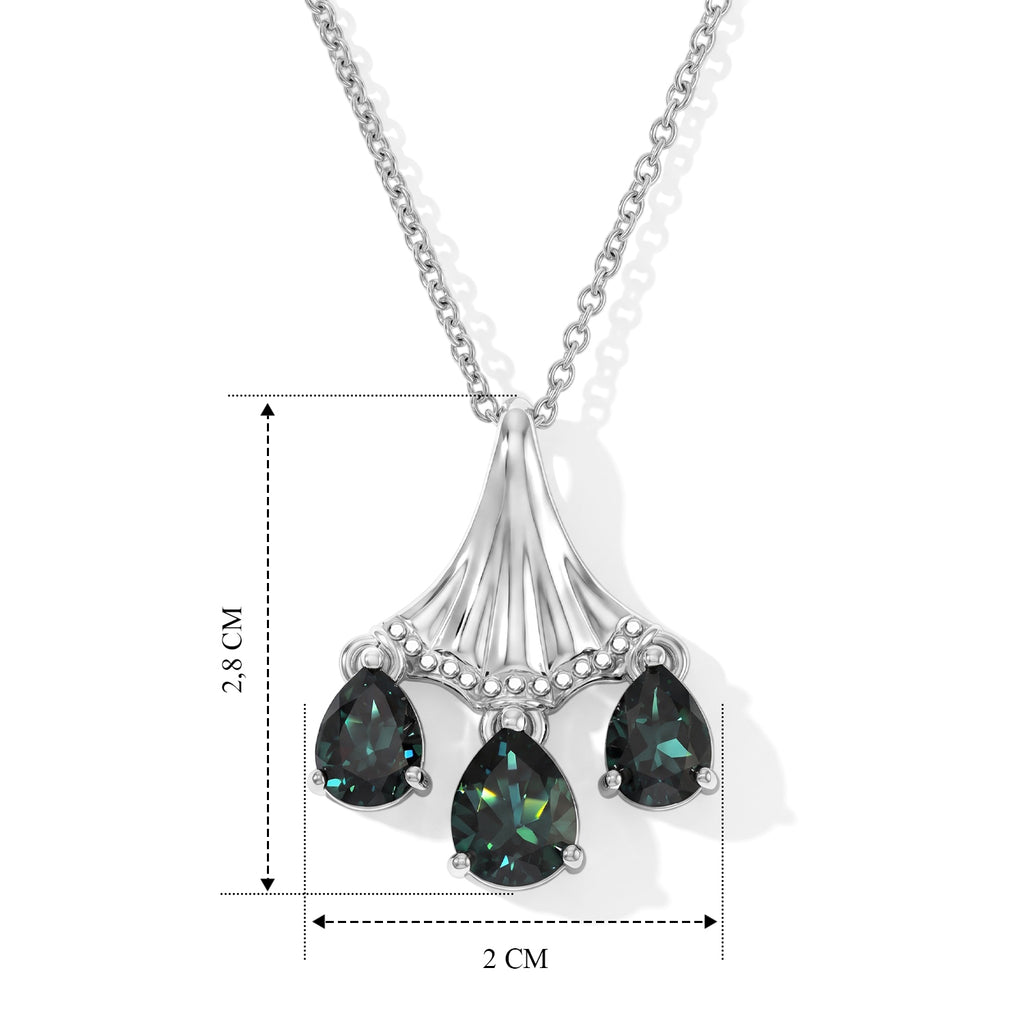 EVER TRUE Alexandrit Quarz Triplette Schmuckset ca. 50 cm ca. 4,78 ct.
