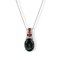 D'Joy Alexandrit Quarz Triplette, Roter Granat Schmuckset ca. 50 cm 925 Silber Rhodiniert ca. 10,60 ct.