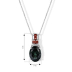 D'Joy Alexandrit Quarz Triplette, Roter Granat Schmuckset ca. 50 cm 925 Silber Rhodiniert ca. 10,60 ct.