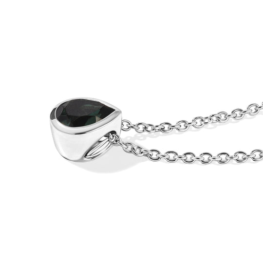 D'Joy Alexandrit Quarz Triplette Anhänger mit Kette, ca. 50 cm 925 Silber Platiniert und Edelstahl Platiniert ca. 1.03 ct