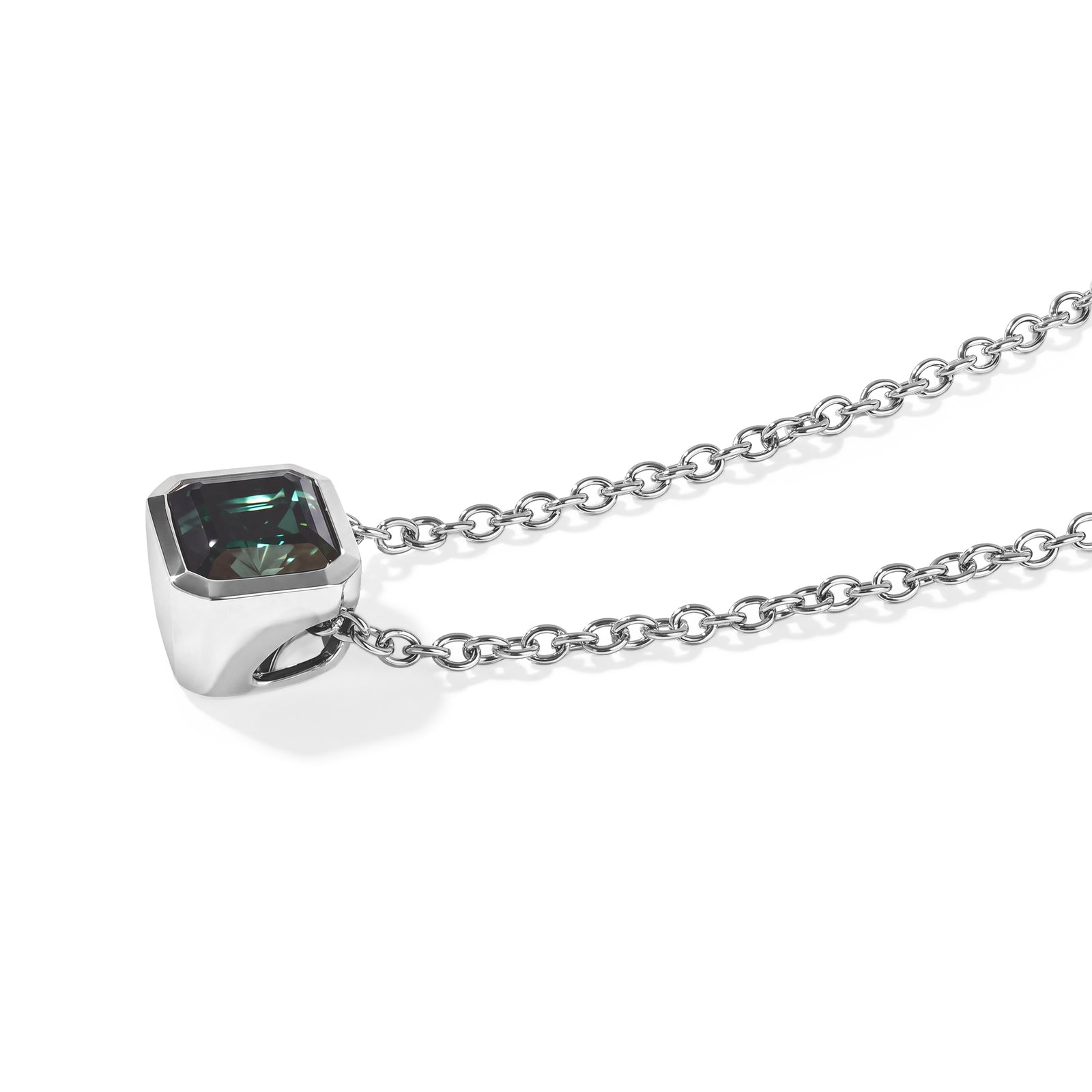 D'Joy Alexandrit Quarz Triplette Schmuckset ca. 50 cm 925 Silber Platiniert und Edelstahl Platiniert ca. 1,31 ct.