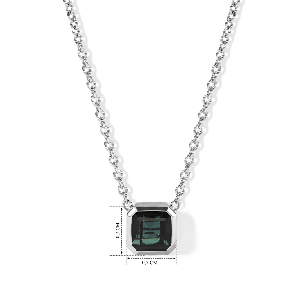D'Joy Alexandrit Quarz Triplette Schmuckset ca. 50 cm 925 Silber Platiniert und Edelstahl Platiniert ca. 1,31 ct.