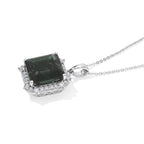 D'Joy Alexandrit Quarz Triplette, Weißer Zirkon Schmuckset ca. 50 cm 925 Silber Rhodiniert ca. 9,53 ct.