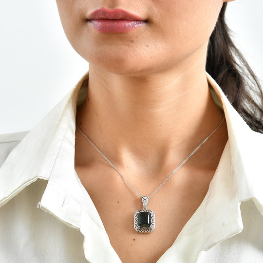 D'Joy Alexandrit Quarz Triplette Schmuckset ca. 50 cm 925 Silber Rhodiniert ca. 6,21 ct.
