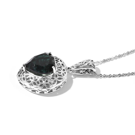 D'Joy Alexandrit Quarz Triplette Schmuckset ca. 50 cm 925 Silber Rhodiniert ca. 6.71 ct