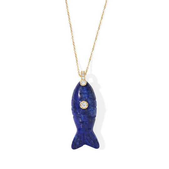 Lapislazuli, Weißer Zirkonia Schmuckset ca. 50 cm + 5 cm Extender Nickelfreies Messing Ion-Gelbbeschichtung 50.00 ct