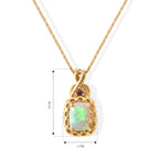 D'Joy AA Natürlicher, äthiopischer Welo Opal, Rosa Turmalin Schmuckset ca. 50 cm 925 Silber 750 Vergoldet und Edelstahl 750 Vergoldet ca. 3,13 ct.