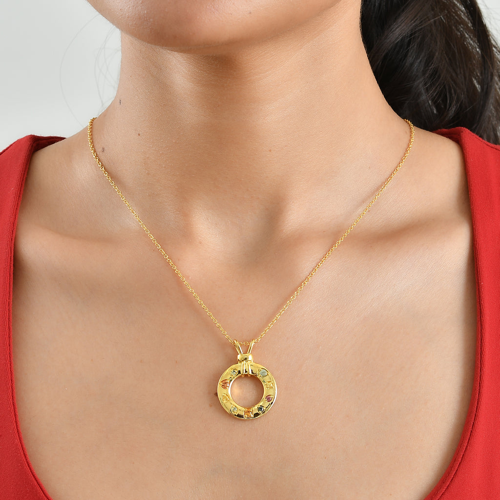 EVER TRUE Mehrfarbig Saphir Schmuckset ca. 50 cm ca. 0,66 ct.