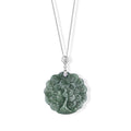 LUXURIANT DIAMOND - AA Olmek Jadeit, Lab Grown Diamant Schmuckset ca. 45 cm 925 Silber Rhodiniert ca. 25,03 ct.