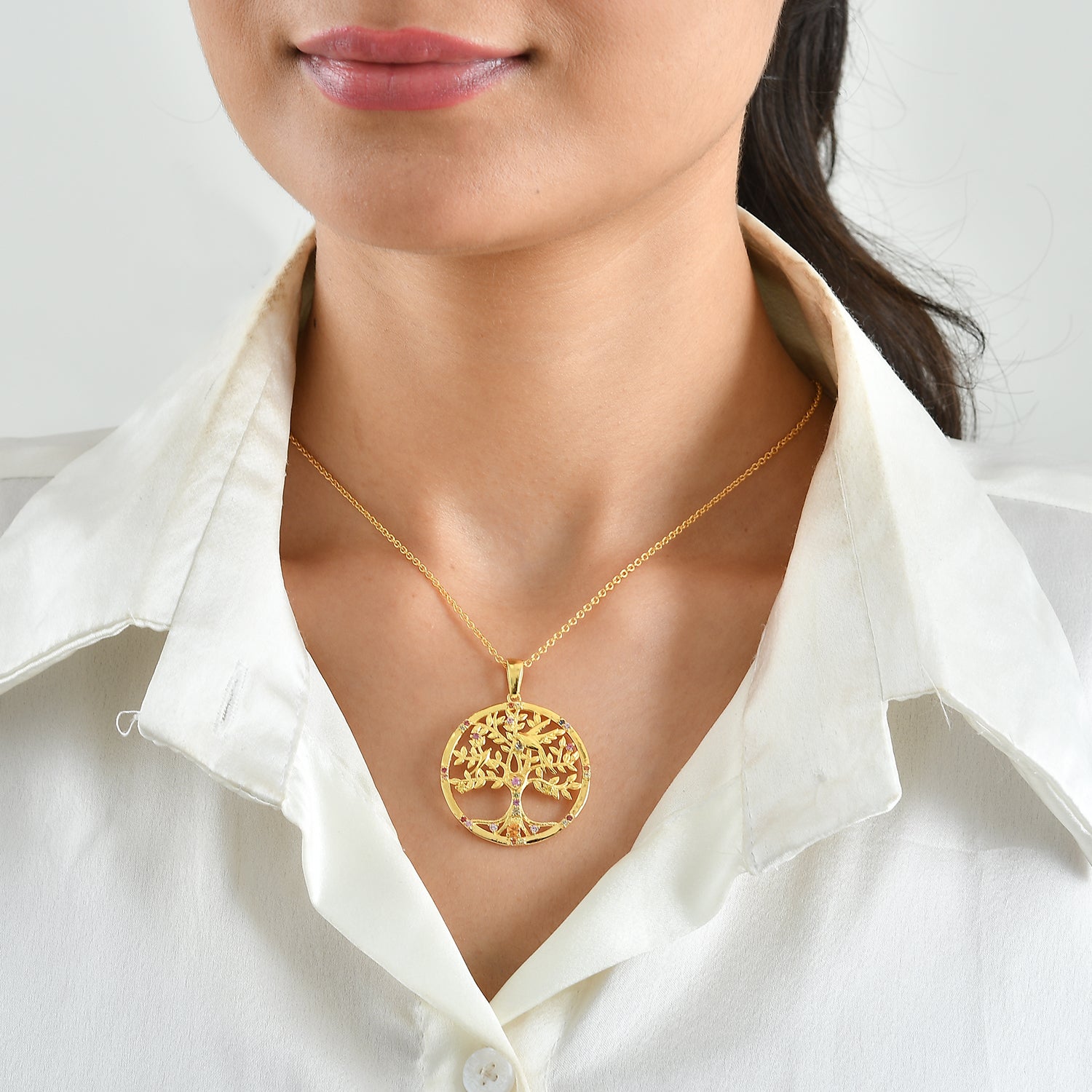 EVER TRUE Mehrfarbig Saphir Schmuckset ca. 50 cm ca. 0,80 ct.
