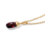 D'Joy AA Mosambik Granat Schmuckset ca. 50 cm 925 Silber 750 Vergoldet und Edelstahl 750 Vergoldet ca. 5,01 ct.