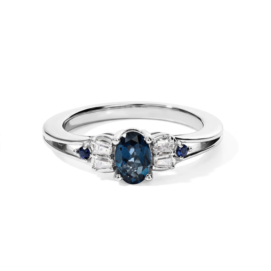EVER TRUE London Blau Topas Schmuckset ca. 50 cm (Größe 21) ca. 1,27 ct.