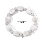D'Joy 307 ct. natürliches weiße Jade Schmuckset, 925 Silber rhodiniert