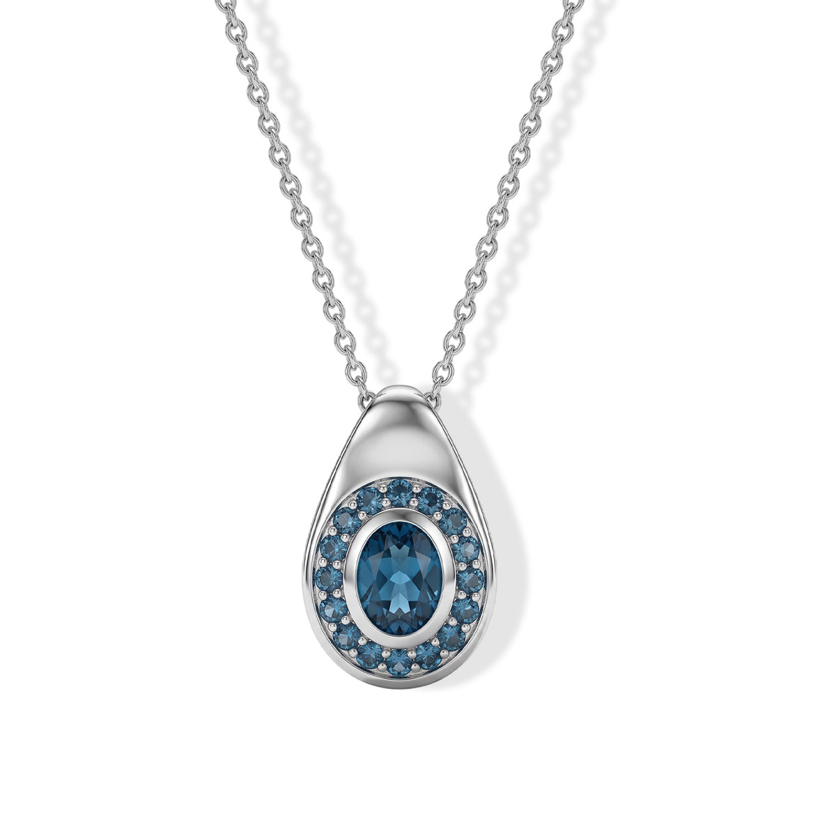 EVER TRUE AA London Blau Topas Schmuckset ca. 50 cm ca. 2,05 ct.