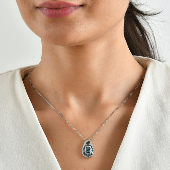 EVER TRUE AA London Blau Topas Schmuckset ca. 50 cm ca. 2,05 ct.