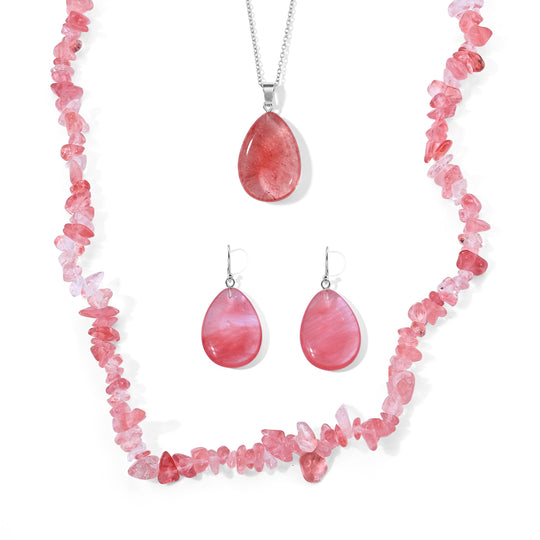 Tigerauge Schmuckset  ca. 355.00 ct