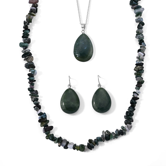 Tigerauge Schmuckset  ca. 355.00 ct
