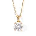 D'Joy GRA zertifiziert Moissanit Schmuckset ca. 50 cm 925 Silber 750 Gelbgold vermeil ca. 2.00 ct
