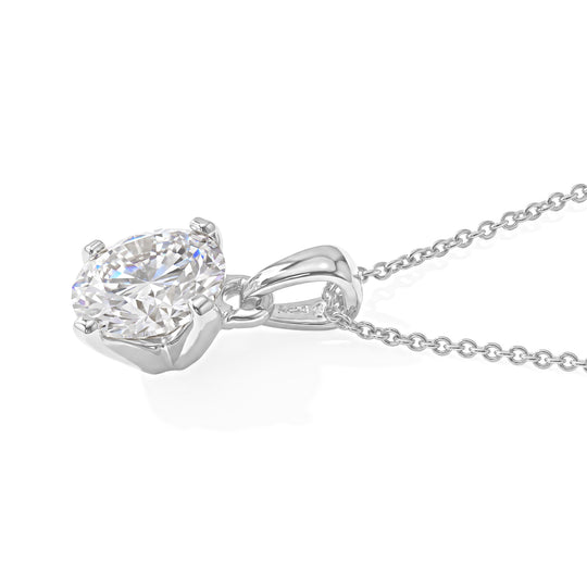 D'Joy GRA zertifiziert Moissanit Schmuckset ca. 50 cm 925 Silber 750 Gelbgold vermeil ca. 2.00 ct