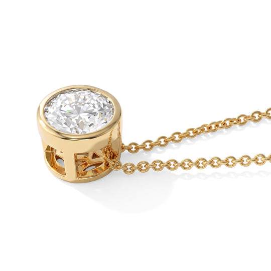 D'Joy Moissanit Schmuckset ca. 50 cm 925 Silber 750 Gelbgold vermeil ca. 1.00 ct