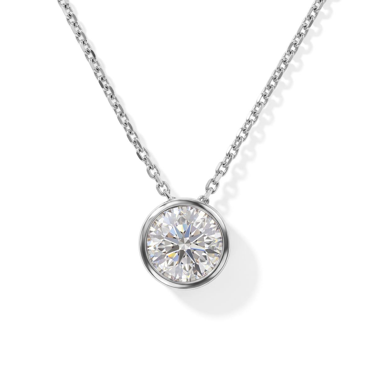 D'Joy Moissanit Schmuckset ca. 50 cm 925 Silber Rhodiniert ca. 1.00 ct