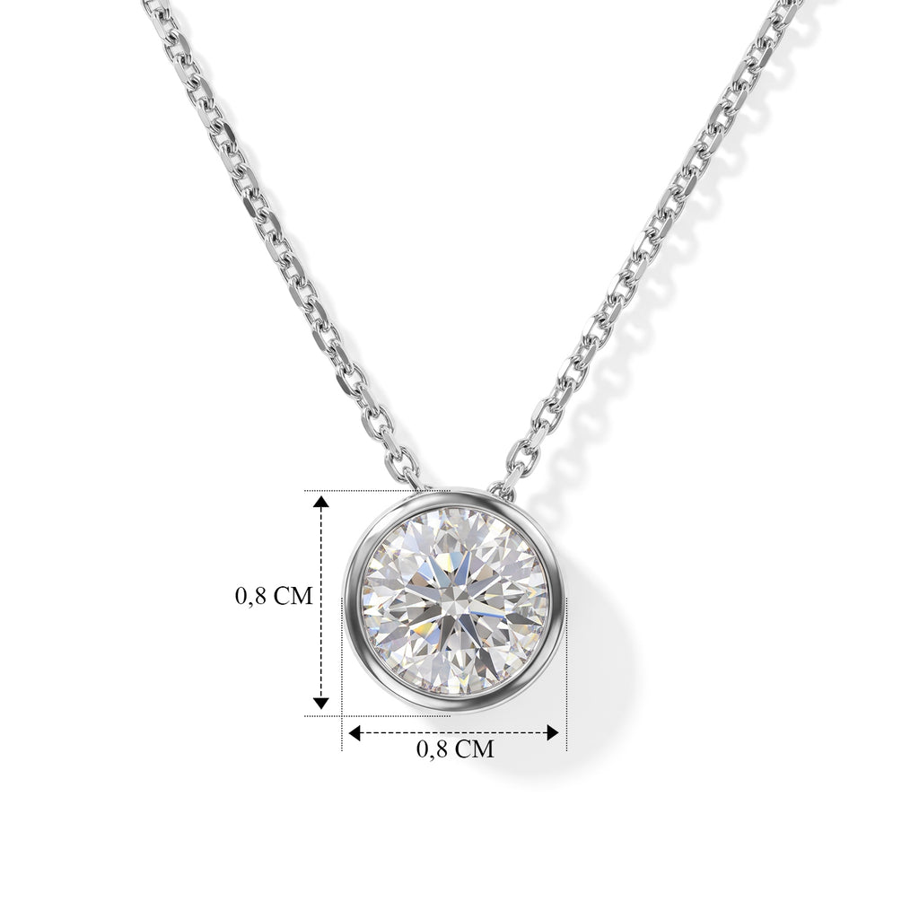 D'Joy Moissanit Schmuckset ca. 50 cm 925 Silber Rhodiniert ca. 1.00 ct