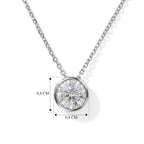 D'Joy Moissanit Schmuckset ca. 50 cm 925 Silber Rhodiniert ca. 1.00 ct