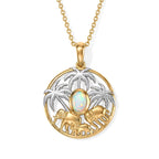 EVER TRUE AAA Natürlicher, äthiopischer Welo Opal Schmuckset ca. 50 cm Reine Bronze Platiniert und vergoldet und Edelstahl Platiniert ca. 0,54 ct.
