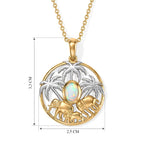 EVER TRUE AAA Natürlicher, äthiopischer Welo Opal Schmuckset ca. 50 cm Reine Bronze Platiniert und vergoldet und Edelstahl Platiniert ca. 0,54 ct.