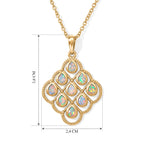 EVER TRUE AA Natürlicher, äthiopischer Welo Opal Anhänger mit Kette,  ca. 50 cm ca. 0.80 ct