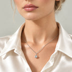 D'Joy Moissanit Schmuckset ca. 50 cm 925 Silber Platiniert und Edelstahl Platiniert ca. 1,28 ct.