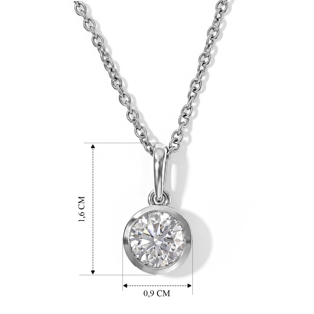D'Joy Moissanit Schmuckset ca. 50 cm 925 Silber Platiniert und Edelstahl Platiniert ca. 1,28 ct.