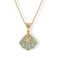 EVER TRUE AA Blauer Apatit Anhänger mit Kette, ca. 50 cm ca. 2.26 ct