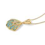 EVER TRUE AA Blauer Apatit Anhänger mit Kette, ca. 50 cm ca. 2.26 ct