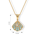 EVER TRUE AA Blauer Apatit Anhänger mit Kette, ca. 50 cm ca. 2.26 ct
