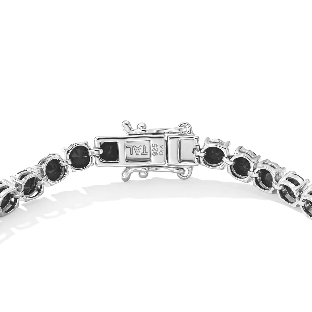 D'Joy Schwarzer Moissanit Schmuckset 925 Silber Rhodiniert ca. 14,10 ct.