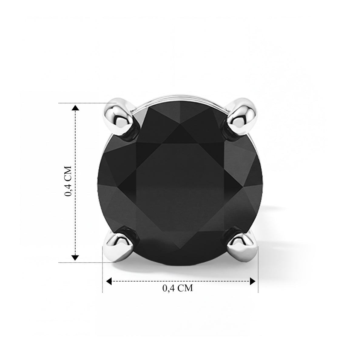 D'Joy Schwarzer Moissanit Schmuckset 925 Silber Rhodiniert ca. 14,10 ct.