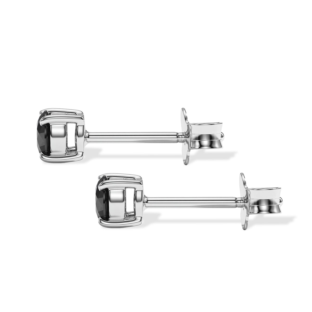 D'Joy Schwarzer Moissanit Schmuckset 925 Silber Rhodiniert ca. 14,10 ct.