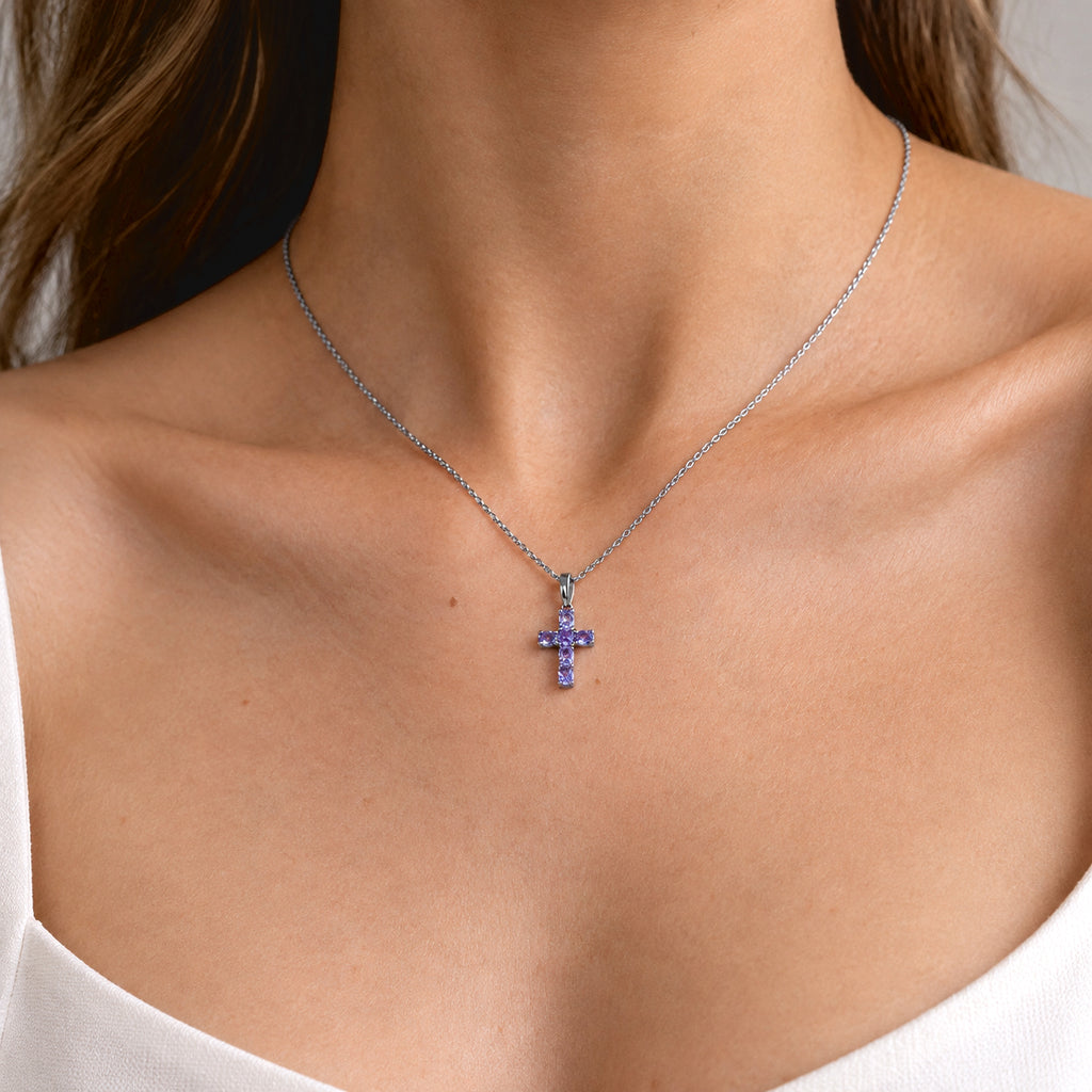 EVER TRUE Tansanit Anhänger mit Kette, (9-14 Werktage Lieferzeit) ca. 50 cm ca. 1.11 ct