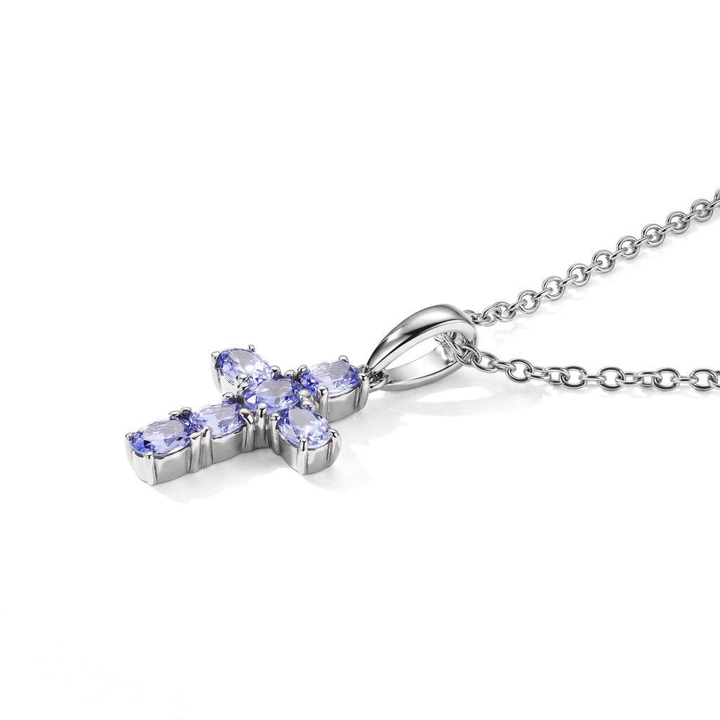 EVER TRUE Tansanit Anhänger mit Kette, (9-14 Werktage Lieferzeit) ca. 50 cm ca. 1.11 ct