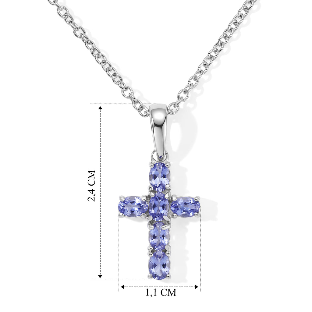 EVER TRUE Tansanit Anhänger mit Kette, (9-14 Werktage Lieferzeit) ca. 50 cm ca. 1.11 ct