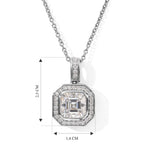 D'Joy Moissanit Schmuckset ca. 50 cm 925 Silber Rhodiniert und Edelstahl Rhodiniert ca. 4,32 ct.