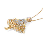 D'Joy AAA Natürlicher, äthiopischer Welo Opal Anhänger mit Kette,  (9-14 Werktage Lieferzeit) ca. 50 cm 925 Silber 750 Gelbgold vermeil ca. 5.13 ct