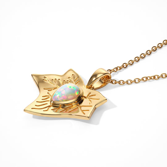 EVER TRUE AAA Natürlicher, äthiopischer Welo Opal Anhänger mit Kette,   ca. 50 cm ca. 1.05 ct