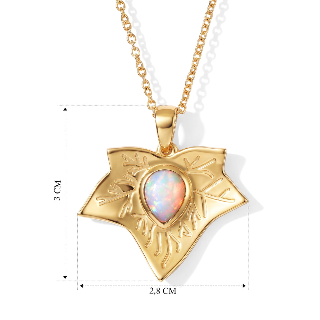 EVER TRUE AAA Natürlicher, äthiopischer Welo Opal Anhänger mit Kette,   ca. 50 cm ca. 1.05 ct