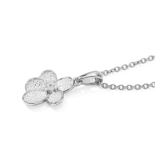 EVER TRUE Weißer Diamant Anhänger mit Kette, ca. 50 cm ca.